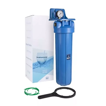 Aquafilter Központi vízszűrő - 20&quot;-os Big Blue szűrőház, nyomásmérővel, konzollal