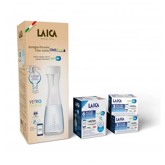 LAICA GlasSmart 1,1 literes üveg vízszűrő palack